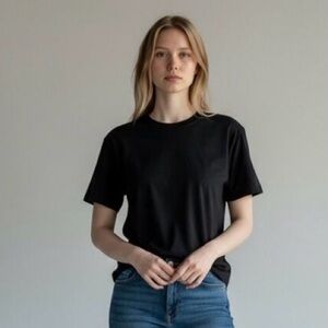 1 State Black Short-Sleeve Shirt SIZE XL NWT